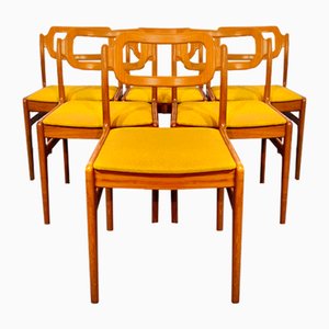 Mid-Century Esszimmerstühle aus Teak von Johannes Andersen für Uldum Møbelfabrik, 1960er, 6er Set