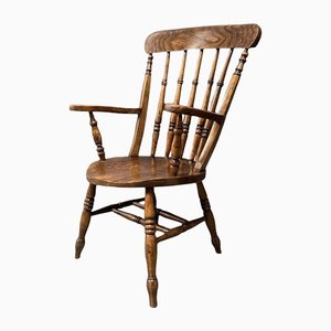 Antiker englischer Windsor Stuhl aus Ulmenholz