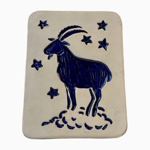 Zodiac Capricon Wandtafel aus Keramik von Vallis für Gabriel Sweden, 1970er