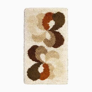 Brown Flowers Desso Rug, 1970s