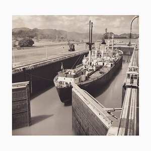 Hanna Seidel, Nave sul canale di Panama, fotografia in bianco e nero, anni '60