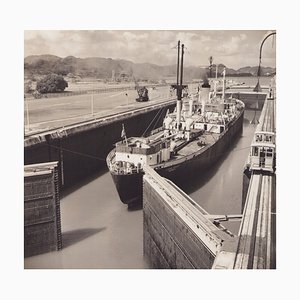 Hanna Seidel, Panama Canal Ship, Black and White Photograph, 1960s