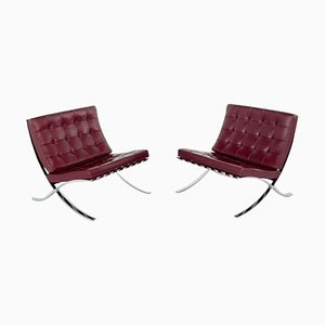 Mid-Century Modern Lounge Chairs by Ludwig Mies Van Der Rohe for Knoll, 1970s, Set of 2
