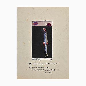Sconosciuto, Hanging Man, Disegno su carta, XX secolo