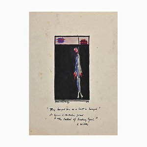 Unknown, Hanging Man, Drawing on Paper, 20th Century