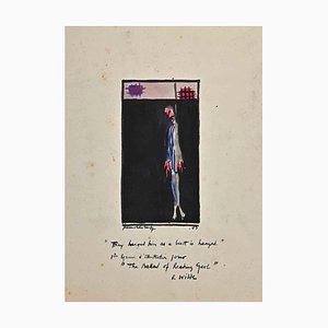 Unknown, Hanging Man, Drawing on Paper, 20th Century