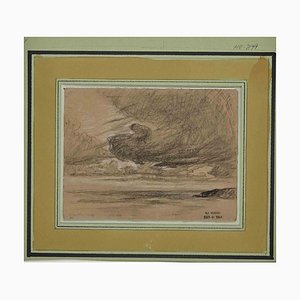 Raymond Jean Verdun, Cloudy, Original Bleistiftzeichnung, 1908