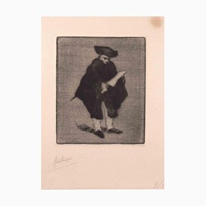 Jules Edmond Cuisinier, The Scholar, 1877, Radierung