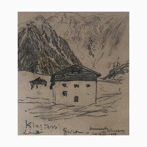 Edmond Bille, Klosters, Grison Suisse, 1957, Pencil & Paper