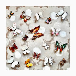 Sumit Mehndiratta, Butterfly Park 10, 2022, tecnica mista su pannello in legno