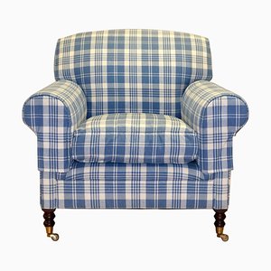 Royal Blue Fabric & Castors Armchair from George Smith