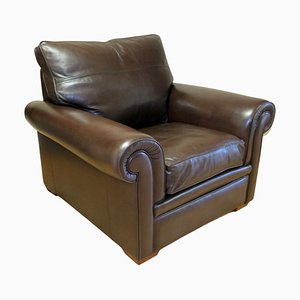 Brown Leather Armchair from Duresta Garrick
