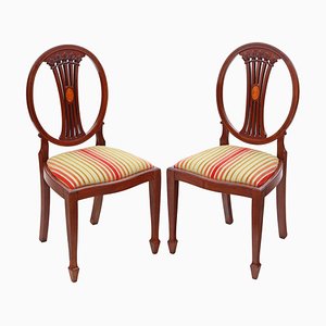 Chaises de Salle à Manger Géorgiennes Antiques en Acajou, 1910, Set de 2