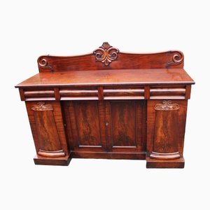 Large Mahogany Sideboard with Back, 1890s