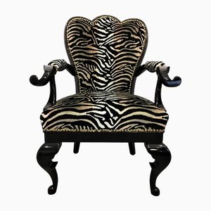 Chair in Faux Zebra by Louis Kozma, 1920s