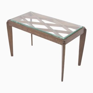 Italian Wood and Glass Coffee Table attributed to Paolo Buffa, 1950s