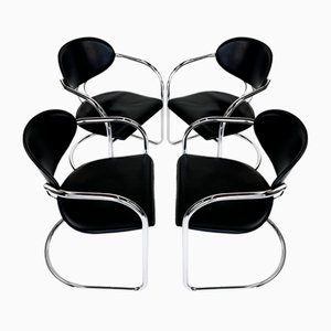 Italian Effezeta Dining Chairs, 1970s, Set of 4