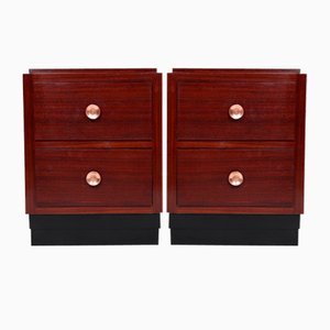 Art Deco French Bedside Chests, 1920s, Set of 2