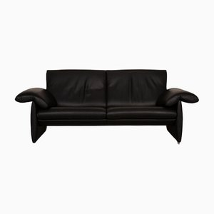 Black Leather DS 10/23 2-Seat Sofa from de Sede