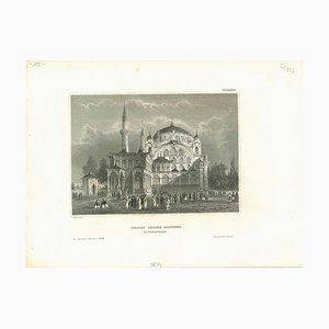 Unbekannt, antike Ansicht der Sultan Selim Moschee in Konstantinopel, Lithographie, 1850er