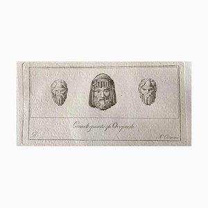 Various Old Masters, Human Heads from Ancient Rome, Original Etching, 1750s