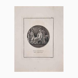 Antigüedades de Herculano al descubierto, Aguafuerte original, siglo XVIII