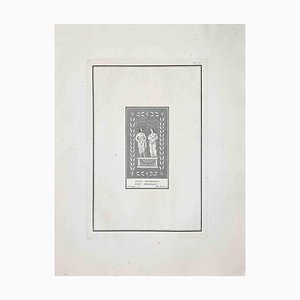 Unbekannt, Antiken von Herculaneum ausgesetzt, Original Radierung, 18. Jahrhundert