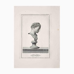Unknown, Ancient Roman Bust, Original Etching, 18th Century