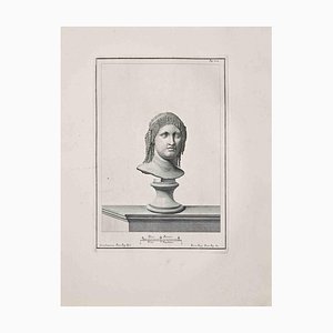 Unknown, Ancient Roman Bust, Original Etching, 18th Century