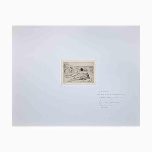 Raphael Drouart, The Japanese Umbrella, Original Etching, Early 20th Century