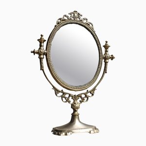 French Brass Oval Vanity Mirror