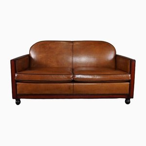 Brown Sheep Leather 2.5-Seat Sofa