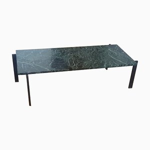 Niedriger Tisch aus Metall & Marmor, 1960er