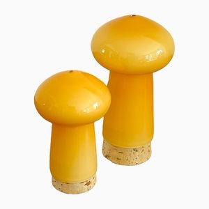 Sale e pepe a forma di fungo vintage di Michael Bang per Holmegaard, anni '70, set di 2