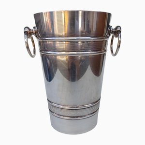 Large French Silver Metal Champagne Bucket, 1930s