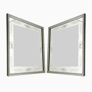 Italian Art Deco Recessed Mirrors by Enzo Tradico for Brusotti, 1930s, Set of 2