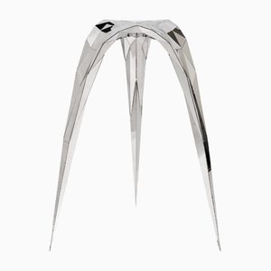 ET-B9 Triangle Stool in Stainless Steel by Zhoujie Zhang