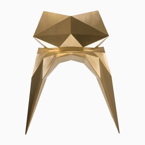 SQN1-F2A Bow Tie Chair in Brass by Zhoujie Zhang