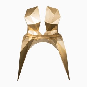 SQN3-A Split Chair in Brass by Zhoujie Zhang