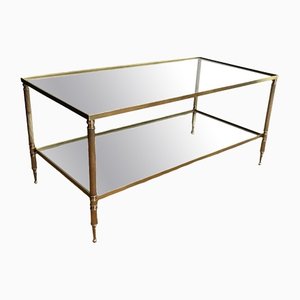 Vintage Coffee Table in Brass from Maison Jansen, 1940s