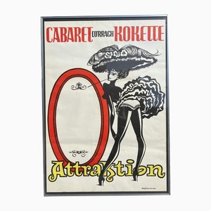 Altes Poster von Cabaret Lörrach, 1950er