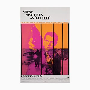 Affiche de Film Bullitt Original de Steve McQueen, Etats-Unis, 1968