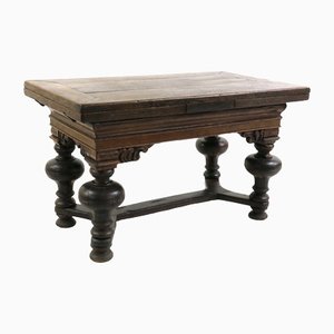 Antique Dutch Baroque Dining Table in Oak, 1780