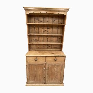 Antique English Pine Dresser Cupboard, 1870s