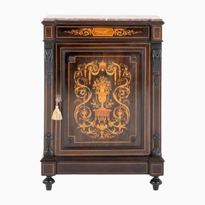 French Pier Cabinet in Marquetry Inlay, 1860