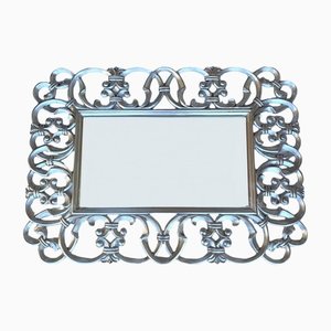 Gothic Mirror in Silver Gilt Mantle Glass