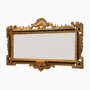 Viktorianischer Spiegel mit vergoldetem Rokoko Rahmen
