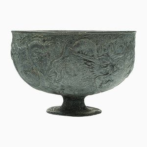 Antique Chinese Lead Alloy Libation Bowl, 1880s