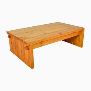 Mesa de centro Dymling escandinava de madera de pino de Yngve Ekström para Swedese, años 70