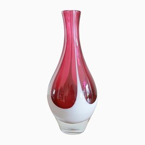 Scandinavian Glass Vase attributed to Vicke Lindstrand for Kosta, 1960s